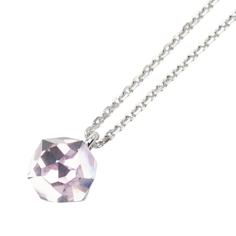 スワロフスキー クリスタル ネックレス シルバー パープル メタル レディース SWAROVSKI 中古