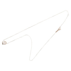 ヨンドシー K10PG ピンクゴールド 色石 ダイヤ ハート スター モチーフ ペンダントネックレス レディース 4℃ 【中古】