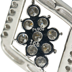 Pt900 プラチナ ダイヤ1.00ct ひし形 モチーフ ペンダントトップ レディース 【中古】