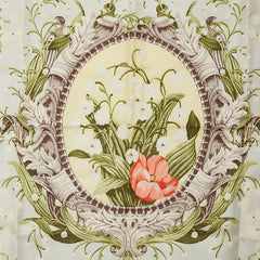 ディオール フラワー 花柄 スカーフ イエロー マルチカラー シルク レディース Dior 【中古】