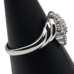 Pt850 プラチナ ダイヤ0.22ct リング 指輪 レディース 10号 【中古】