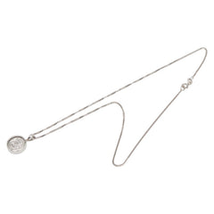 K18WG ホワイトゴールド（刻印750） ダイヤ ペンダントネックレス レディース 【中古】