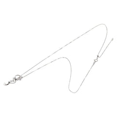 K18WG ホワイトゴールド ダイヤ0.41ct ペンダントネックレス レディース 【中古】