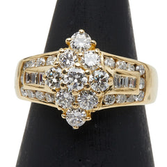 K18YG イエローゴールド ダイヤ1.37ct リング 指輪 レディース 10.5号 【中古】