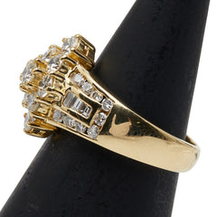 K18YG イエローゴールド ダイヤ1.37ct リング 指輪 レディース 10.5号 【中古】