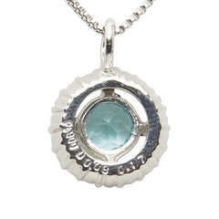 Pt900 プラチナ Pt850 プラチナ パライバトルマリン0.17ct ダイヤ0.08ct ペンダントネックレス レディース 【中古】