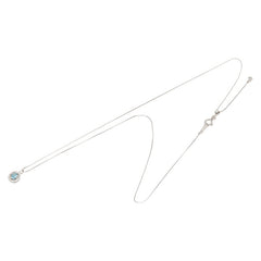 Pt900 プラチナ Pt850 プラチナ パライバトルマリン0.17ct ダイヤ0.08ct ペンダントネックレス レディース 【中古】