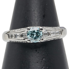 Pt900 プラチナ ダイヤ0.503ct ダイヤ0.40ct リング 指輪 レディース 16号 【中古】