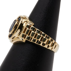 K18YG イエローゴールド サファイア1.63ct リング 指輪 レディース 17.5号 【中古】