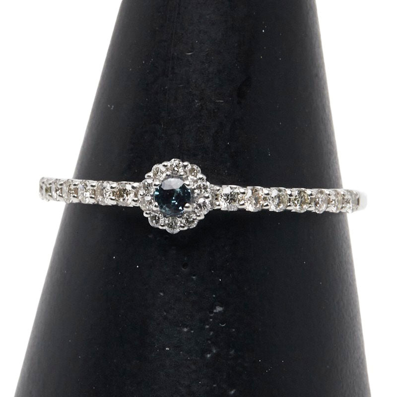 Pt900 プラチナ アレキサンドライト0.04ct ダイヤ0.26ct リング 指輪 レディース 17.5号 【中古】