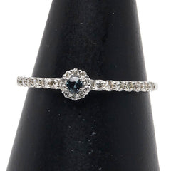 Pt900 プラチナ アレキサンドライト0.04ct ダイヤ0.26ct リング 指輪 レディース 17.5号 【中古】