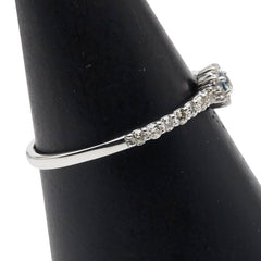 Pt900 プラチナ アレキサンドライト0.04ct ダイヤ0.26ct リング 指輪 レディース 17.5号 【中古】