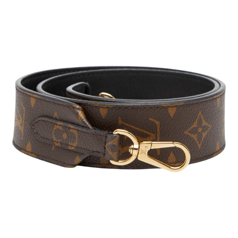 ルイ ヴィトン モノグラム ショルダーストラップ J02288 ブラウン ブラック PVC レザー レディース LOUIS VUITTON 【中古】