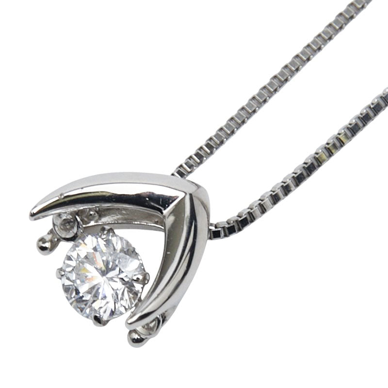 Pt900 プラチナ Pt850 プラチナ ダイヤ0.258ct ペンダントネックレス レディース 【中古】