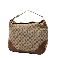 グッチ GGキャンバス ワンショルダーバッグ 肩掛け 203506 ブラック レザー レディース GUCCI 【中古】