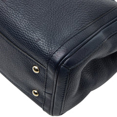 グッチ バンブー タッセル ショルダーバッグ トートバッグ 269945 ネイビー キャンバス レザー レディース GUCCI 【中古】