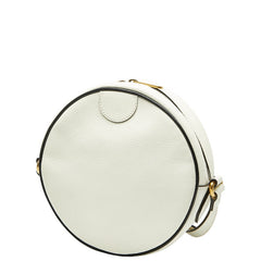 グッチ × adidas アディダス GGマーモント 斜め掛け ショルダーバッグ 702626 ホワイト ブラック レザー レディース GUCCI 【中古】