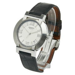 エルメス ノマード 腕時計 N01.710 クオーツ ベージュ文字盤 ステンレススチール レザー メンズ HERMES 【中古】