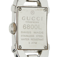グッチ 腕時計 バングルウォッチ 6800L クオーツ シルバー文字盤 ステンレススチール レディース GUCCI 【中古】