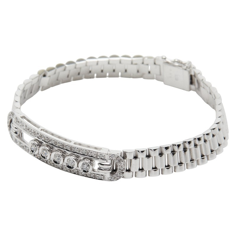 K18WG ホワイトゴールド ダイヤ0.67ct ブレスレット レディース 【中古】