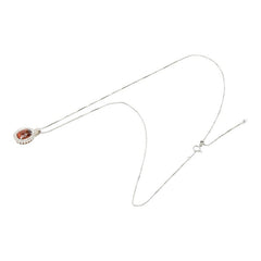 K18WG ホワイトゴールド シトリン1.80ct ダイヤ0.16ct ペンダントネックレス レディース 【中古】