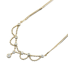 K18YG イエローゴールド ダイヤ0.30ct ペンダントネックレス レディース 【中古】