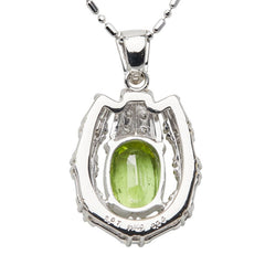 Pt900 プラチナ Pt850 プラチナ スフェーン2.57ct ダイヤ0.56ct ペンダントネックレス レディース 【中古】