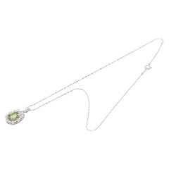 Pt900 プラチナ Pt850 プラチナ スフェーン2.57ct ダイヤ0.56ct ペンダントネックレス レディース 【中古】