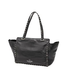 ヴァレンティノ スタッズ ハンドバッグ ショルダーバッグ 2WAY ブラック レザー レディース VALENTINO 【中古】