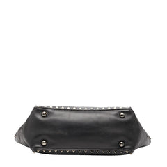 ヴァレンティノ スタッズ ハンドバッグ ショルダーバッグ 2WAY ブラック レザー レディース VALENTINO 【中古】