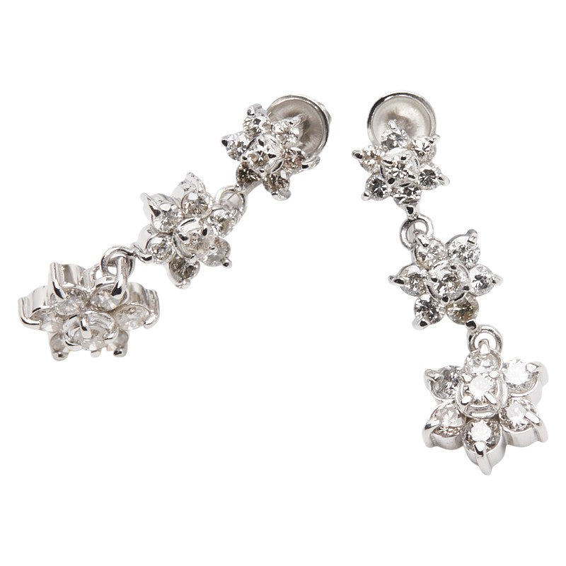 Pt900 プラチナ ダイヤ0.5ct イヤリング レディース 【中古】