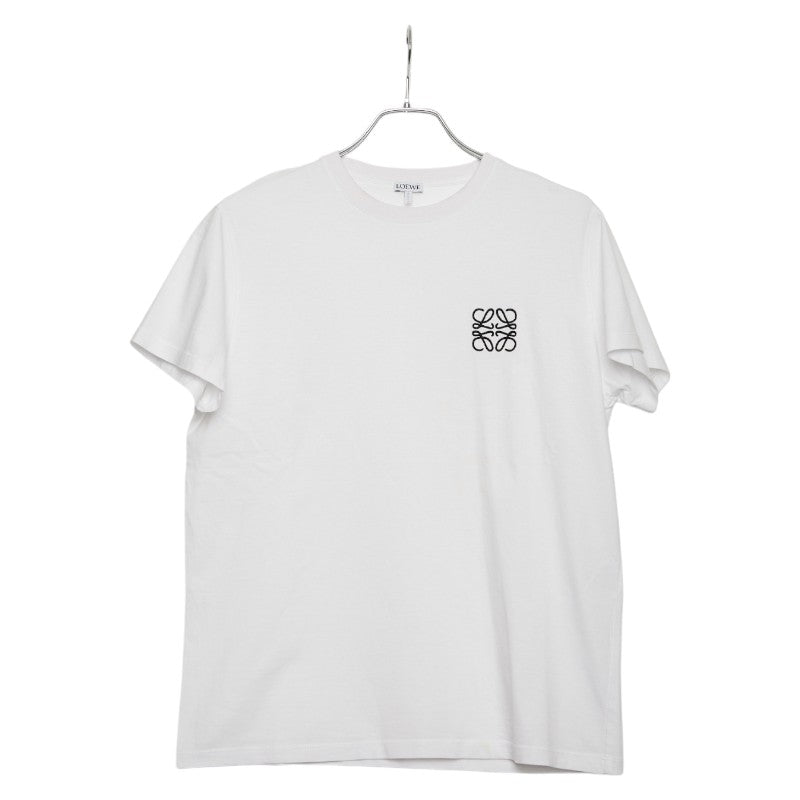 ロエベ アナグラム 刺繡 Tシャツ サイズS ホワイト コットン メンズ LOEWE 【中古】