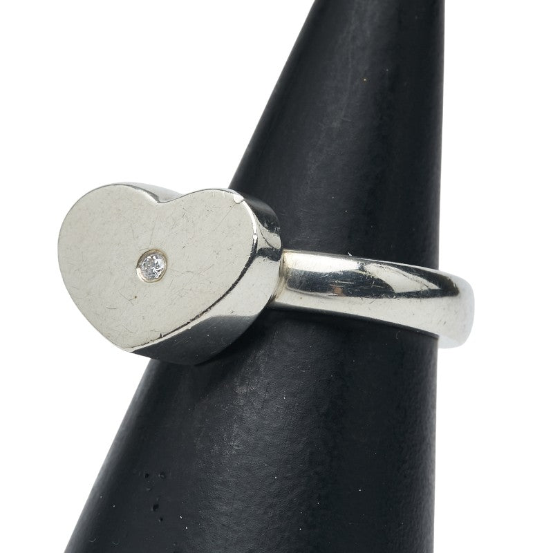 ティファニー ハートダイヤモンド リング 指輪 SV925 シルバー レディース TIFFANY&Co. 【中古】