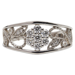 Pt900 プラチナ ダイヤ0.31ct リング 指輪 レディース 13.5号 【中古】