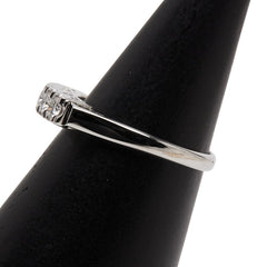 Pt900 プラチナ ダイヤ0.35ct 一文字リング 指輪 レディース 13号 【中古】