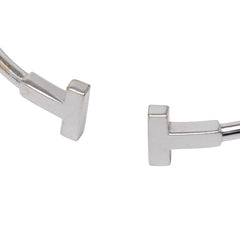 ティファニー K18WG ホワイトゴールド T ワイヤー ブレスレット レディース TIFFANY&Co. 【中古】