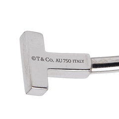 ティファニー K18WG ホワイトゴールド T ワイヤー ブレスレット レディース TIFFANY&Co. 【中古】