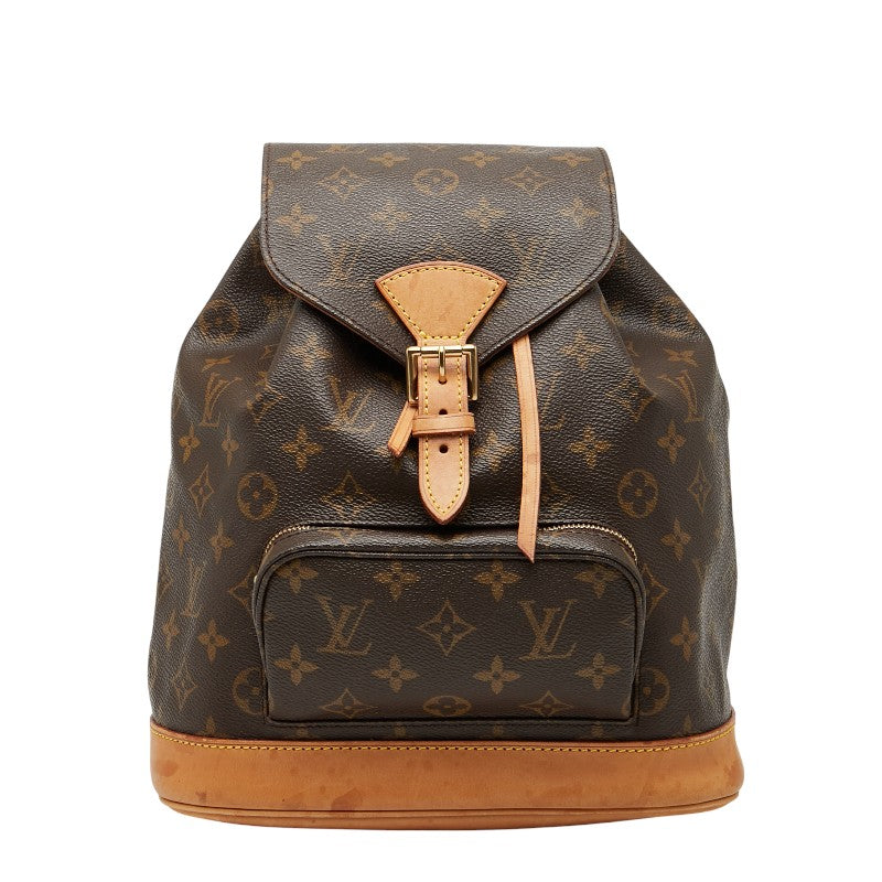 ルイ ヴィトン モノグラム モンスリMM リュック バックパック M51136 ブラウン PVC レザー レディース LOUIS VUITTON 【中古】
