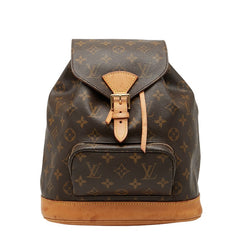 ルイ ヴィトン モノグラム モンスリMM リュック バックパック M51136 ブラウン PVC レザー レディース LOUIS VUITTON 【中古】