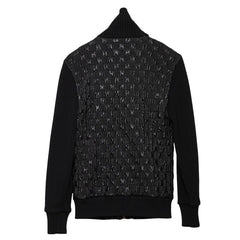 ドルチェアンドガッバーナ ロゴプレート ブルゾン ニットジャケット サイズ：46 ブラック ナイロン ウール メンズ DOLCE&GABBANA 【中古】