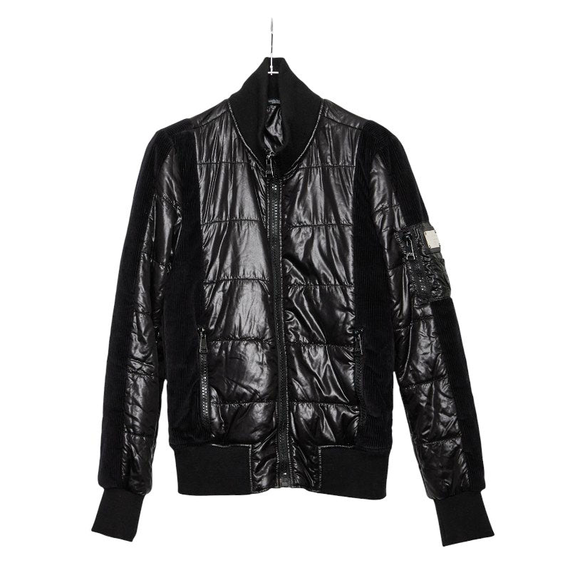 ドルチェアンドガッバーナ コーデュロイ 中綿 ブルゾン サイズ44 ブラック ナイロン コットン メンズ DOLCE&GABBANA 【中古】