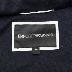 エンポリオ アルマーニ ダウンベスト サイズ44 6K1B97 ホワイト ネイビー ナイロン ダウン/フェザー メンズ Emporio Armani 【中古】