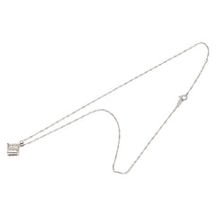 Pt850 プラチナ Pt900 プラチナ ダイヤ0.50ct ひし形 モチーフ ネックレス レディース 【中古】