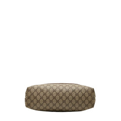 グッチ GGスプリーム シェリーライン トートバッグ 39 02 003 ブラウン PVC レザー レディース GUCCI 【中古】