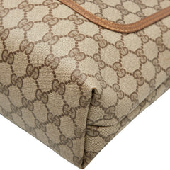 グッチ GGスプリーム シェリーライン トートバッグ 39 02 003 ブラウン PVC レザー レディース GUCCI 【中古】