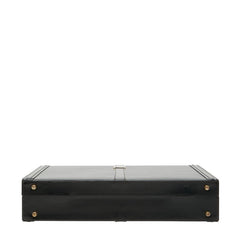 バーバリー ヴィンテージ ノバチェック ロゴ アタッシュ ブリーフケース ブラック レザー メンズ BURBERRY 【中古】