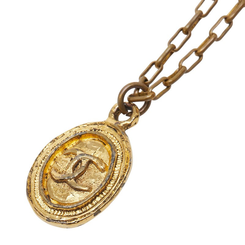 シャネル ヴィンテージ ココマーク ネックレス ゴールド メッキ レディース CHANEL 【中古】