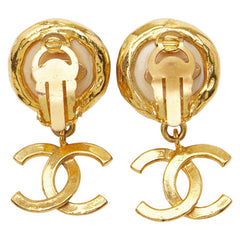 シャネル ココマーク パール イヤリング ゴールド メッキ レディース CHANEL 【中古】
