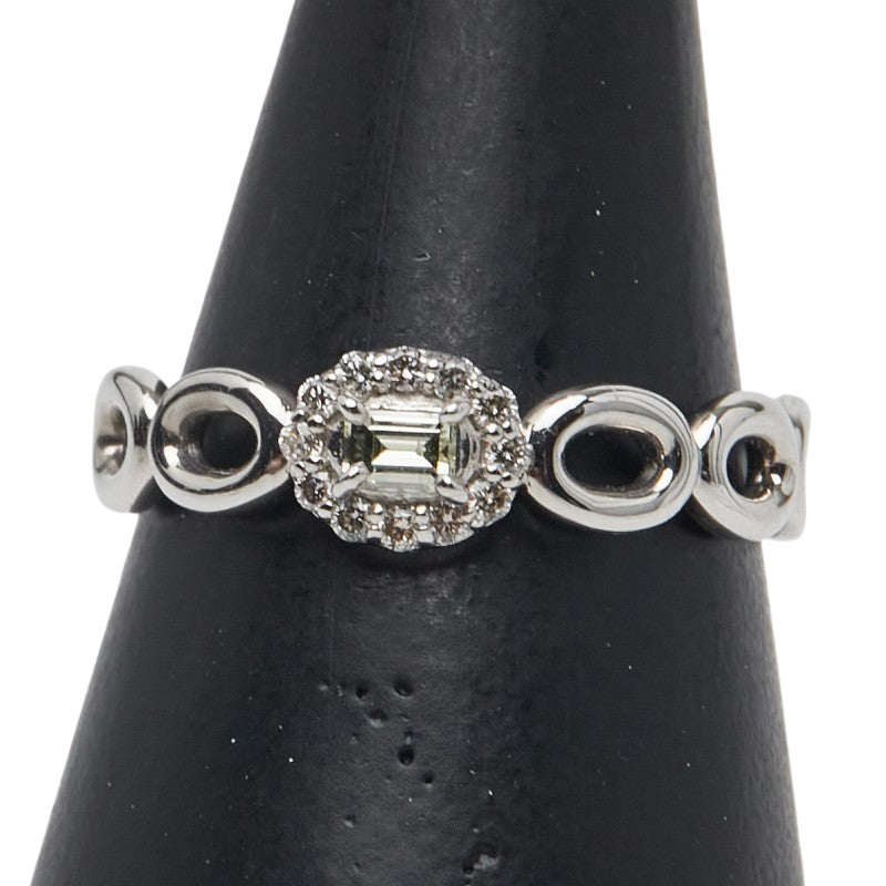 Pt900 プラチナ ダイヤ0.17ct リング 指輪 レディース 13号 【中古】