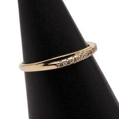 K18YG イエローゴールド ダイヤ0.14ct リング 指輪 レディース 9.5号 【中古】